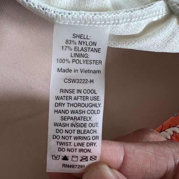 Johnny Was BLUE Leopard Wrap One Piece Swimsuit Large Floral $198 NEW Beach - Picture 6 of 13